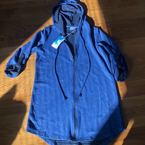 Blue Caribbean Other - Blue Caribbean Beachwear Cover-up Hoodie Women Size M